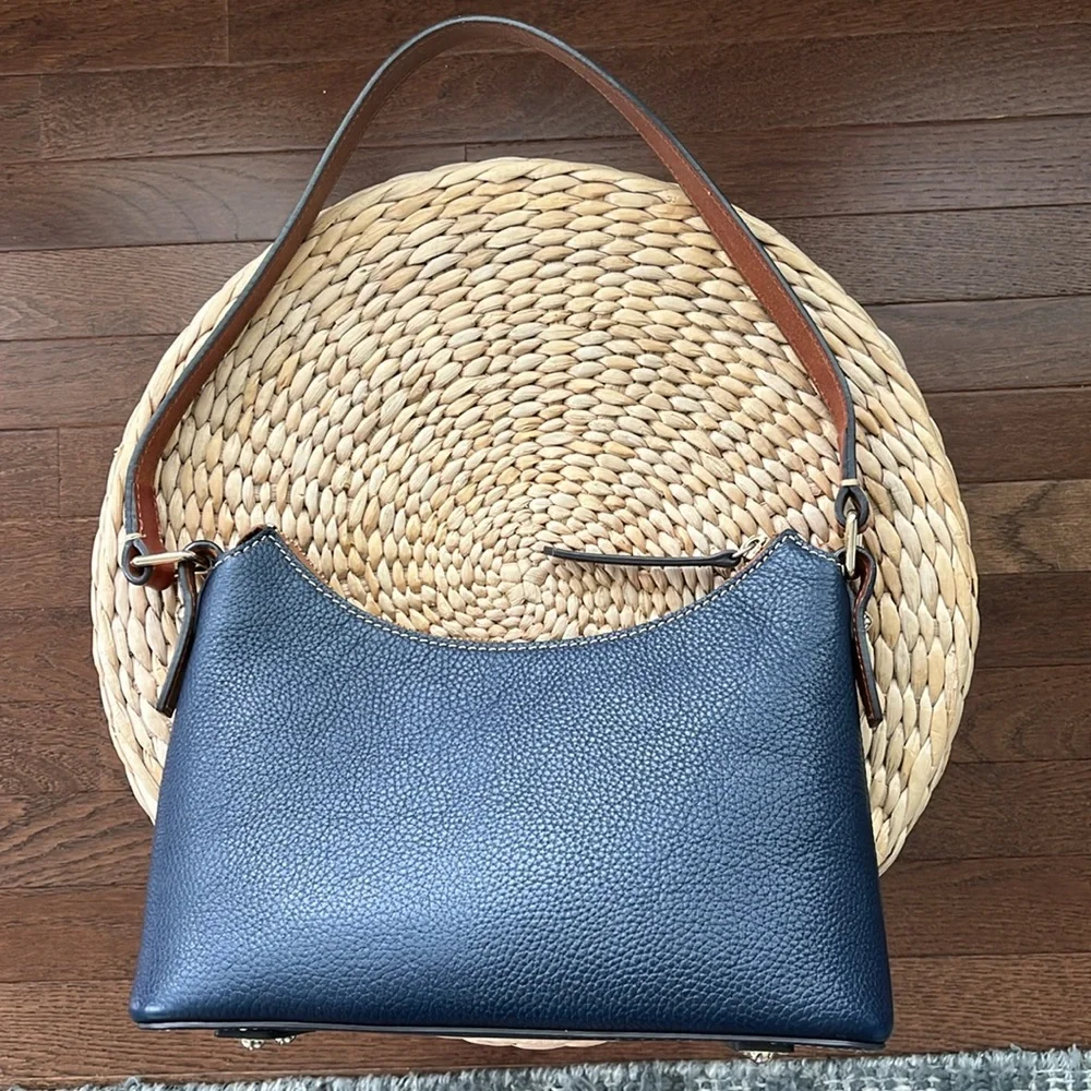 Dooney & Bourke Small leather Hobo bag in Navy Blue.